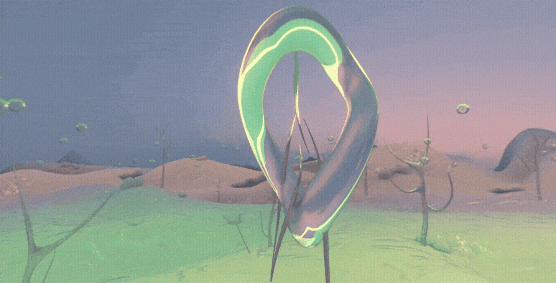 Ritual divino — escena pastel con portal